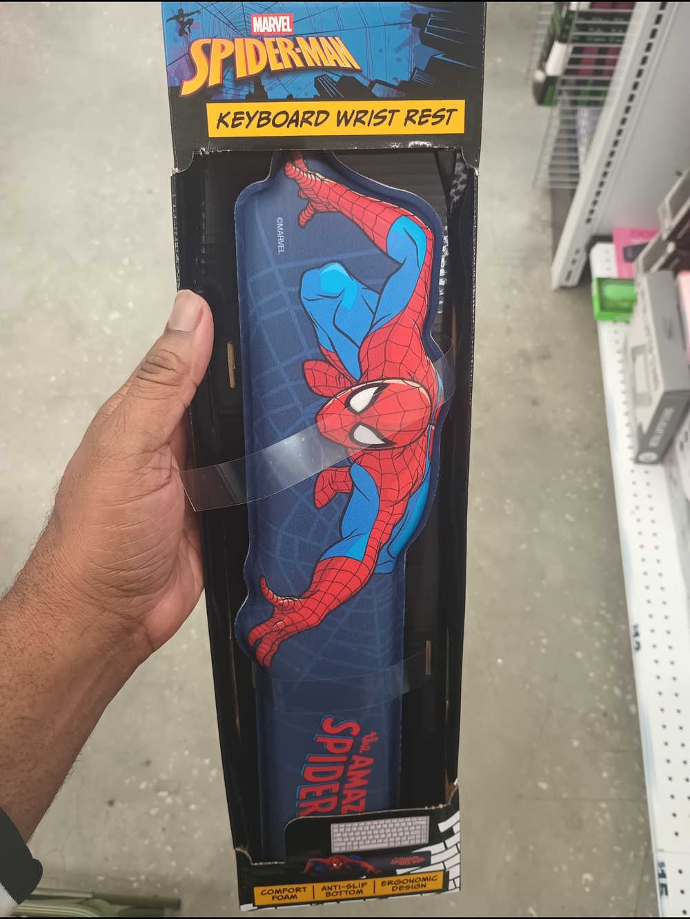 Marvel Spider-Man Keyboard Wrist Rest - Blue & Red